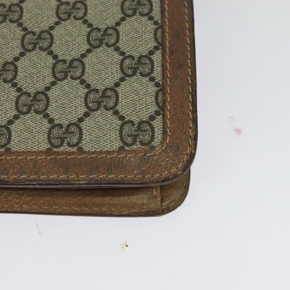 GUCCI GG Supreme Web Sherry Line Shoulder Bag PVC Beige Gold Auth BA3119 - Picture 13 of 16